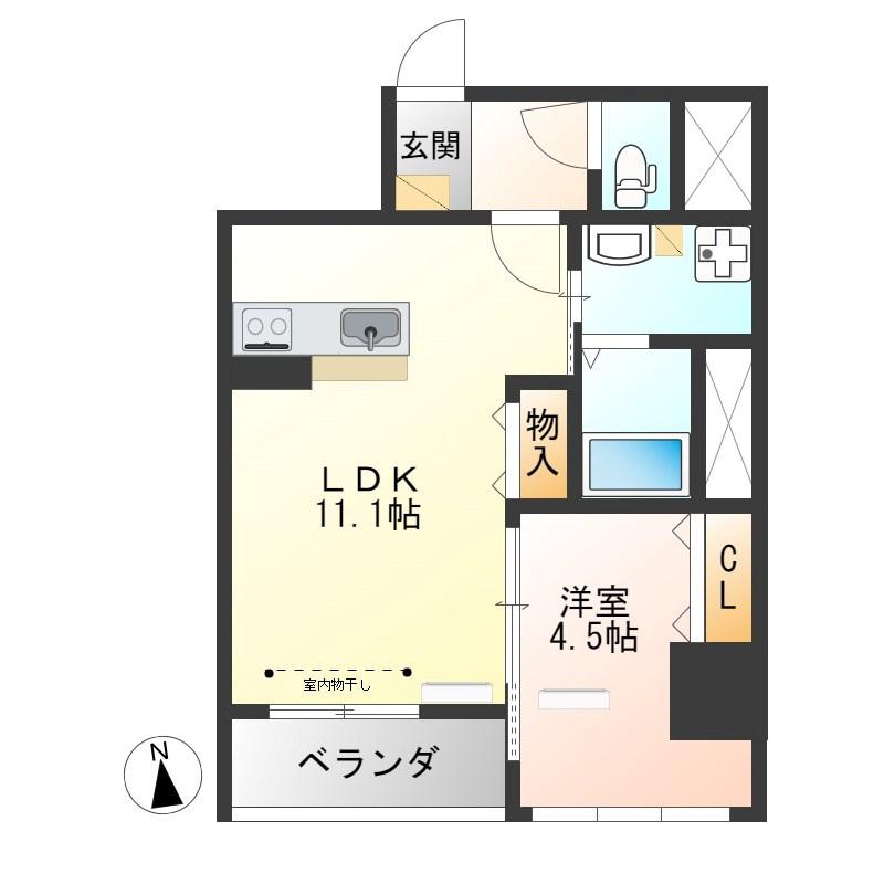 SEA22(1LDK/3階)の間取り写真