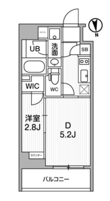 ALTERNA東池袋(2K/7階)の間取り写真