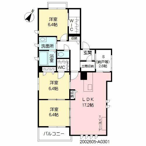 グランドヴィラ大江(3SLDK/3階)の間取り写真