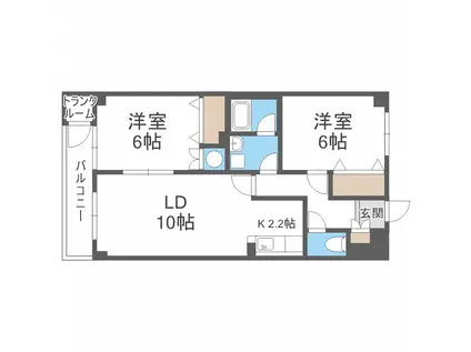 マイドリーム5(2LDK/4階)の間取り写真