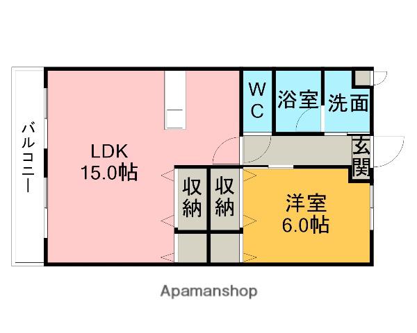 リーリエ(1LDK/1階)の間取り写真