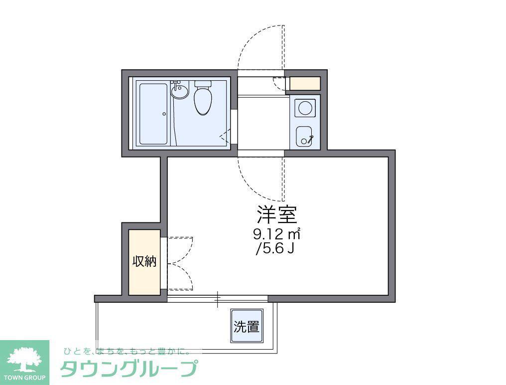 レオパレス衣笠第1(1K/2階)の間取り写真