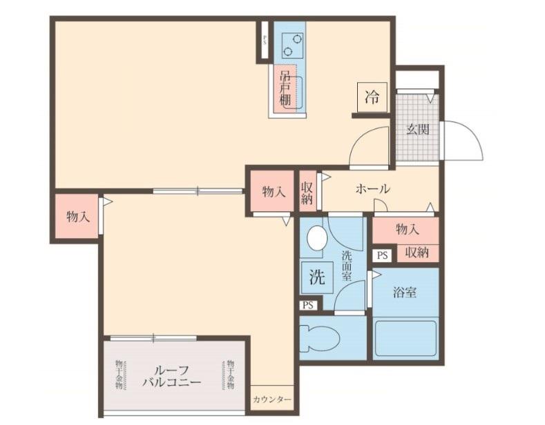 スマイル K(1LDK/2階)の間取り写真