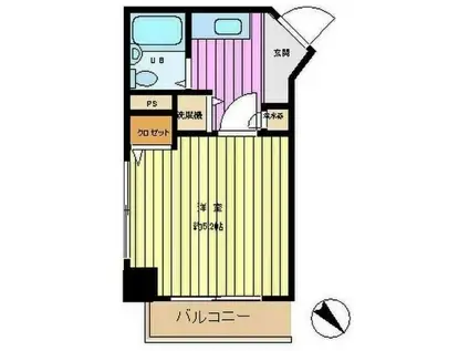 豊田ダイカンプラザ(1K/6階)の間取り写真