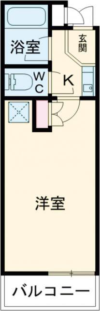 シャルマンフジ和泉大宮壱番館(1K/4階)の間取り写真