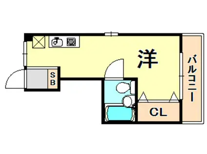 木村ビル(ワンルーム/3階)の間取り写真