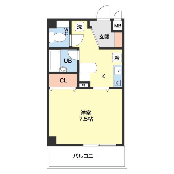 DAIMAN HOUSE七宝(1K/4階)の間取り写真