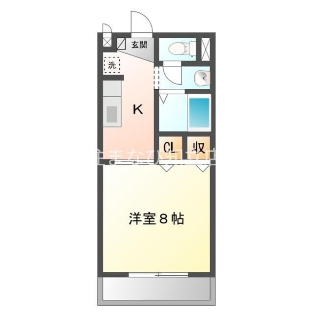 PINETREE RESIDENCE(1K/2階)の間取り写真