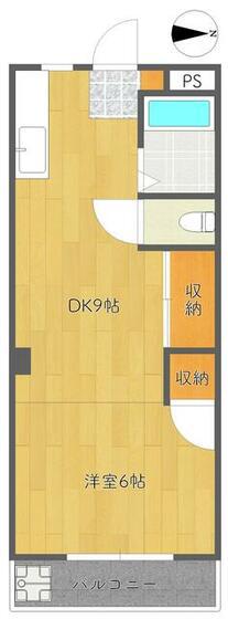 セントラルコーポ(1DK/2階)の間取り写真