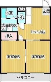 高橋コーポ(2DK/3階)の間取り写真