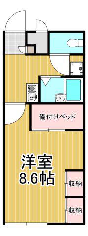 レオパレス パーク(1K/2階)の間取り写真