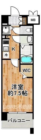 ミラージュパレス ロータスライフ(1K/9階)の間取り写真