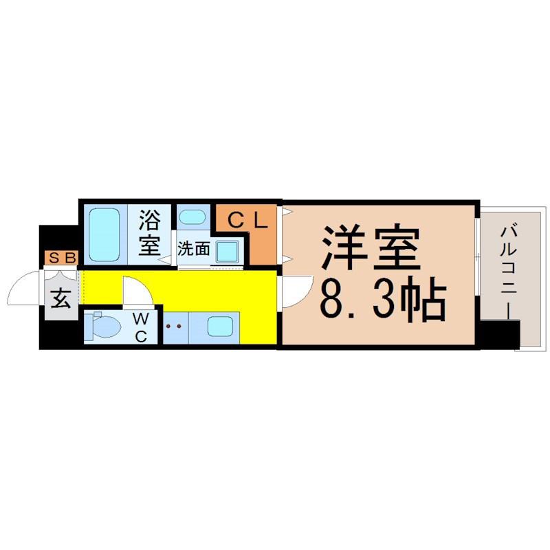 NORITAKE RISE(1K/7階)の間取り写真