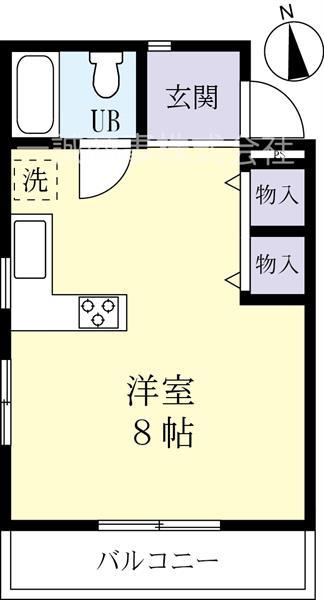 桜川アパートメント(ワンルーム/1階)の間取り写真