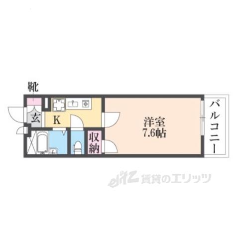 レオパレスWINDⅡ(1K/4階)の間取り写真