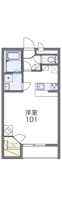 エスト ヴィラ(1K/1階)の間取り写真