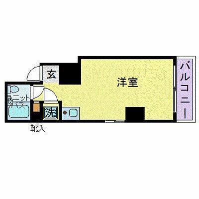スペース川崎(ワンルーム/7階)の間取り写真