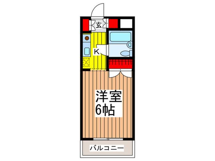 トップ与野第3(1K/1階)の間取り写真