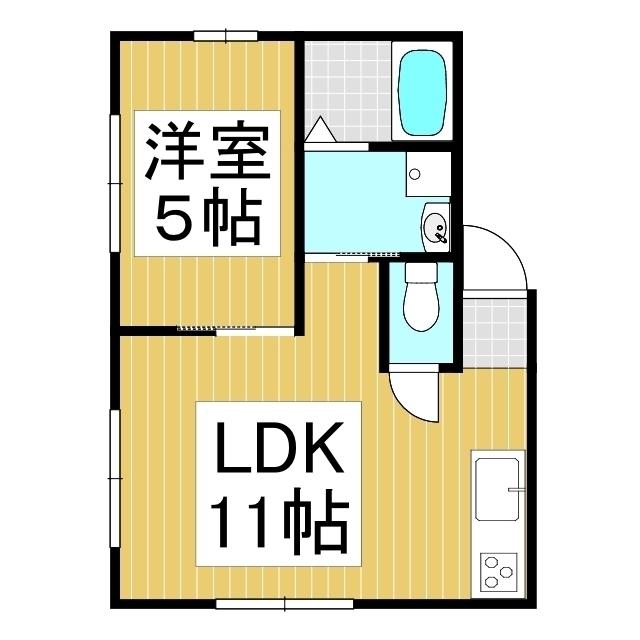 エクシブ山っ湖C棟(1LDK/1階)の間取り写真