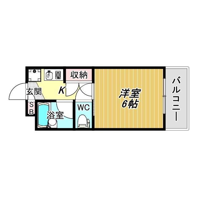 アソシアI番館(1K/5階)の間取り写真