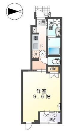 スターテラス南畝(1K/1階)の間取り写真
