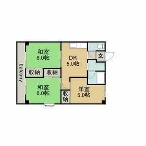 メゾンソレイユ(3DK/3階)の間取り写真