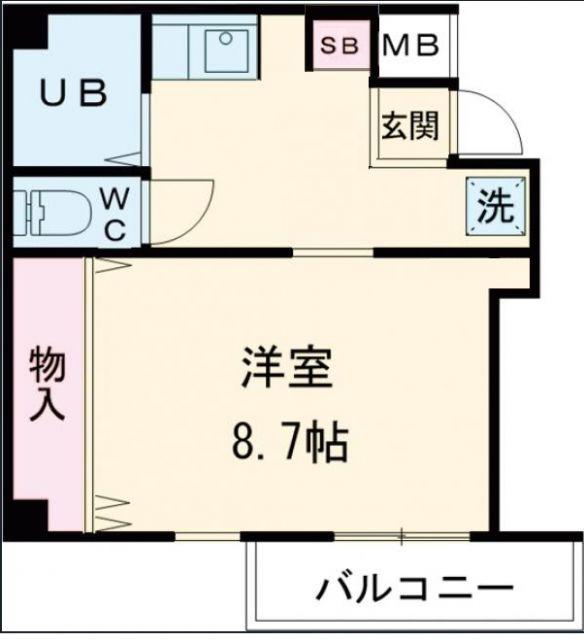 センターヴィレッジ(1K/2階)の間取り写真