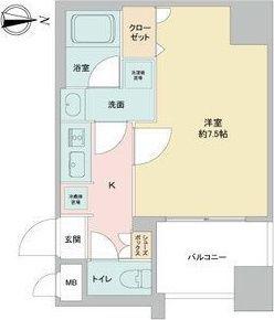APEX名古屋栄PREMIERLIFE(1K/6階)の間取り写真