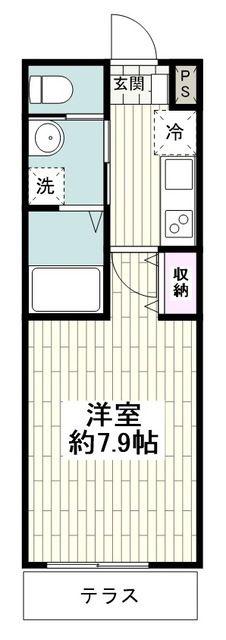 ソレイユ ビアンカ(1K/1階)の間取り写真