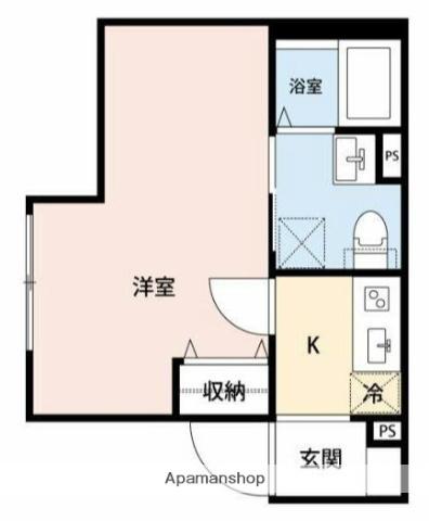 クラルテ南林間(1K/3階)の間取り写真