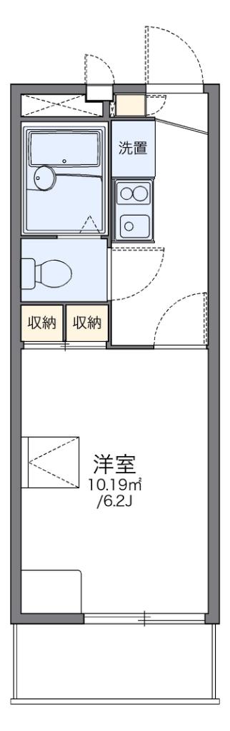 レオパレスボヌール(1K/2階)の間取り写真