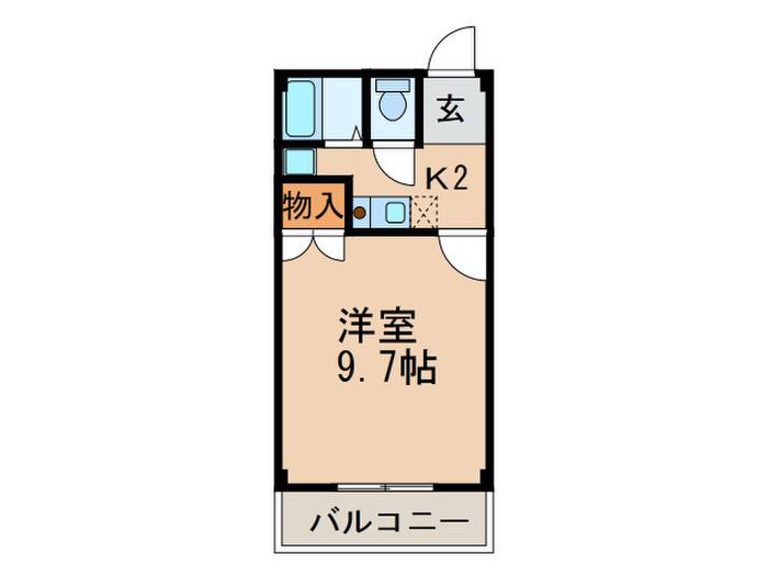 カモミーユ(1K/1階)の間取り写真