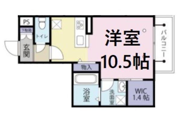 フォースリンロード(ワンルーム/2階)の間取り写真