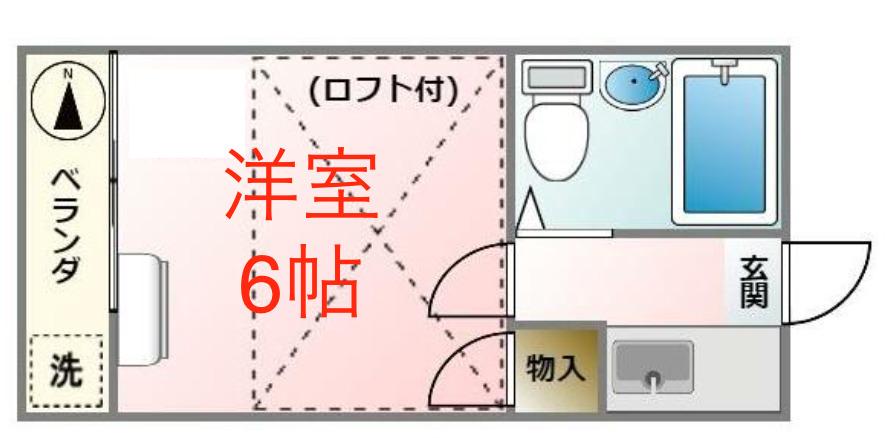 ライフピアエレガンス(1K/1階)の間取り写真