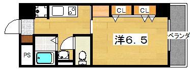 KS ESPOIR(1K/1階)の間取り写真