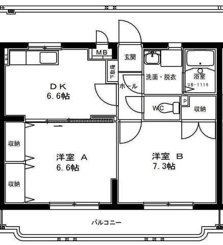 サンフィールド高鍋II(2DK/2階)の間取り写真