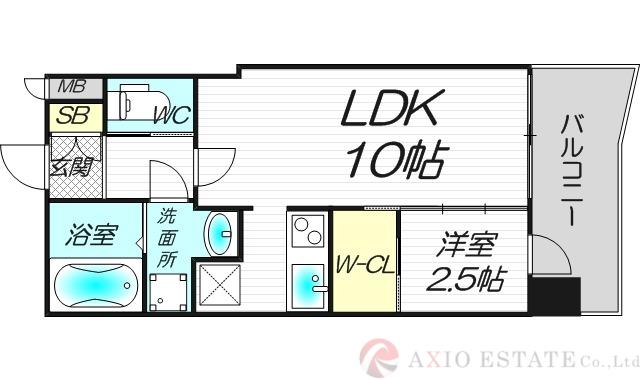 セレニテ西中島アリア弐番館(1LDK/15階)の間取り写真