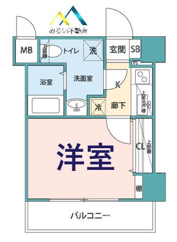 グリフィン横浜・戸部駅前(1K/10階)の間取り写真