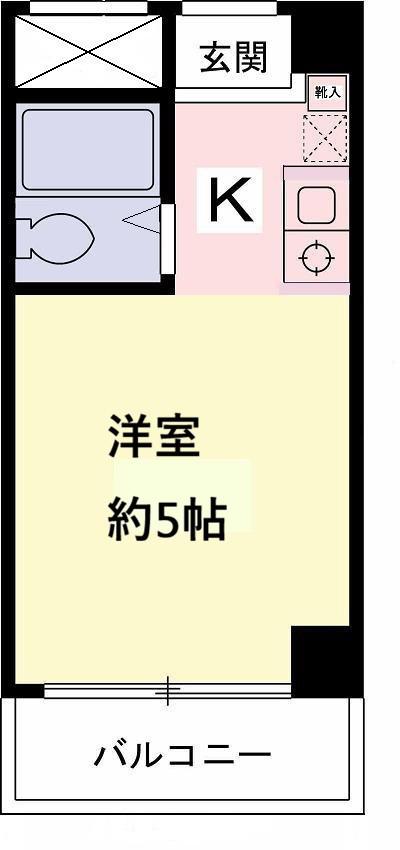 ハイネス・エム・ワイ(ワンルーム/4階)の間取り写真