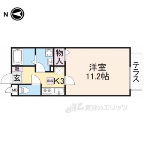 パレスハイジ(1K/1階)の間取り写真