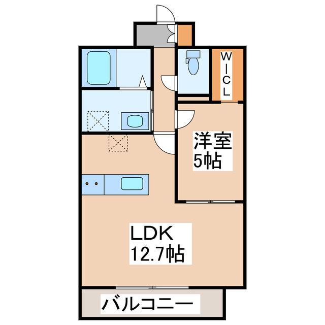 ARC-EN-CIEL 武蔵塚(1LDK/2階)の間取り写真