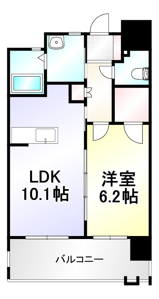 フェルト1113(1LDK/4階)の間取り写真