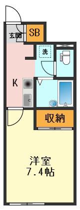レオネクストヴィラドステラV(1K/1階)の間取り写真