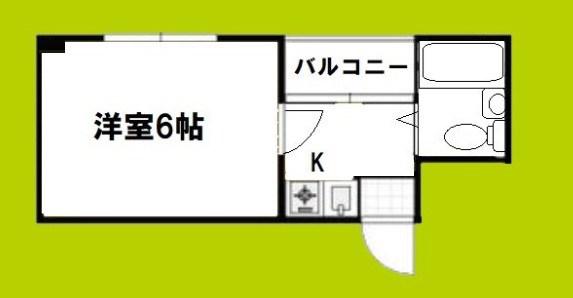 MKマンション(1K/5階)の間取り写真
