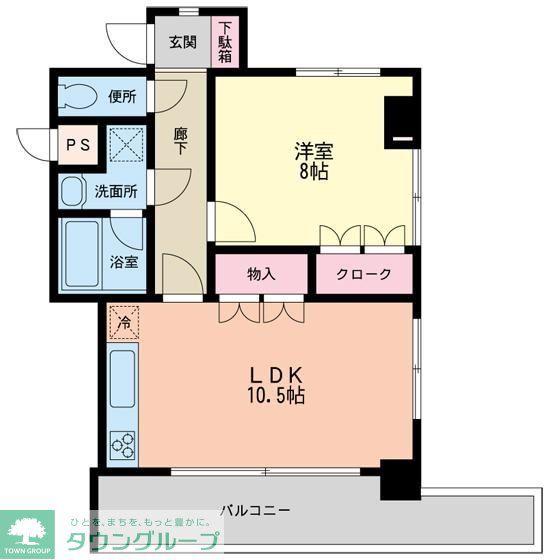 NFプラザ(1LDK/8階)の間取り写真