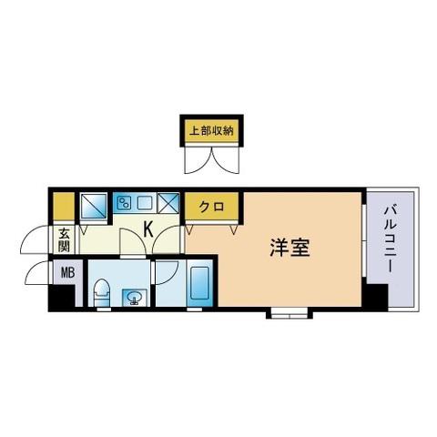 ピュアドームアクシアル天神(1K/5階)の間取り写真