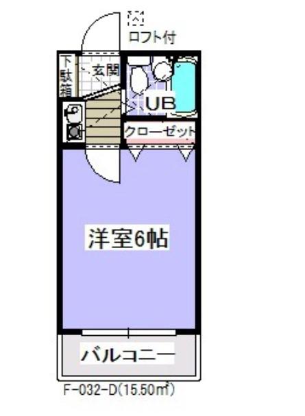 ダイニチ館F32番館(1K/2階)の間取り写真