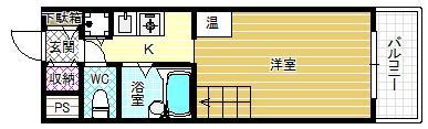 メゾンエルセラーン(1K/3階)の間取り写真