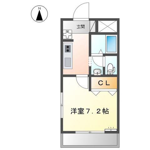 ハイムカトレア(1K/2階)の間取り写真