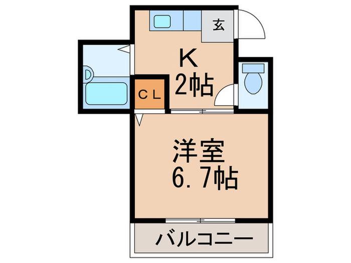 SAMURAI.S21(1K/3階)の間取り写真